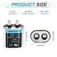thumbnail image 2 of Uxcell 2Pcs 3MFD CBB65 Run Start Capacitor 3uF, 370/440V Oval AC Capacitor for AC Motor Run, HVAC, Air Conditioner, Condenser Motors, 2 of 5