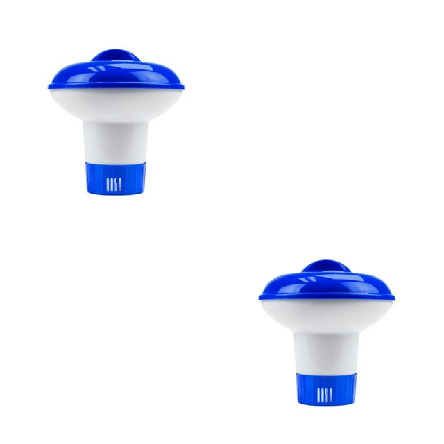 kurtrusly Distributeur Flottant de Chlore Brome pour Piscine, Flotteur Spa Bleu Chaud Blanc 2 Ensembles