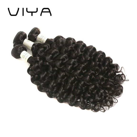 VIYA French Curl Weave Curly Hair Bundles Extensions for Black Women Natural Black 14 Inch 1 Bundle