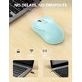 thumbnail image 4 of Wireless Mouse for Laptop, Ergonomic Silent Computer Mouse with USB & USB-C, 3 DPI 6 Buttons,Light Blue, 4 of 8