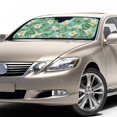 thumbnail image 3 of Uorisanigo Windshield Shade Car Sunshade Foldable Tropical Palm Leaf Plumeria Portable Windshield Cover for Most Sedan SUV Trucks Sun Shield Sun Protection Keep Cool Protection for Car Interior, 3 of 7