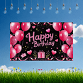 thumbnail image 6 of Pink Balloons Heart Shaped Party Backdrop Banner Happy Birthday Celebration Decorations Party Supplies Photography Props Birthday Party Decors, 6 of 7