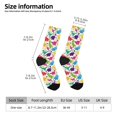 thumbnail image 2 of Rateoe Colorful Dinosaurs for Women Casual Calf Socks - Cute Crew Socks - Thin Soft Above Ankle Socks Size 5-11, 2 of 6