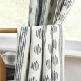 thumbnail image 6 of Blackout Boho Curtains for  84 Inch Length 2 Panels Set Black  Beige Striped    Curtains Grommet Room Darkening Curtains for  Room Thermal Insulated, 6 of 6
