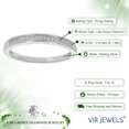 thumbnail image 3 of Vir Jewels 1/10 CTTW Lab Grown Diamond Wedding Band 925 Sterling Silver Prong Size 8, 3 of 6