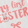 thumbnail image 5 of Kaprioy My First Easter Baby Girl Outfit Girls Clothes Short Sleeve My First Easter Letter Printed Shirt Romper Bell Bottoms Pants Easter Clothes Headbands Outfits 3PCS Set, 5 of 7