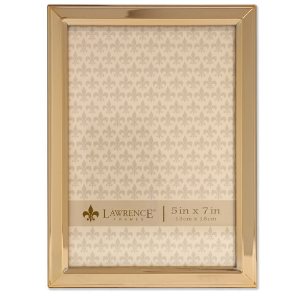 Lawrence Frames 750357 5x7 Gold Metal Classic Bevel Picture Frame