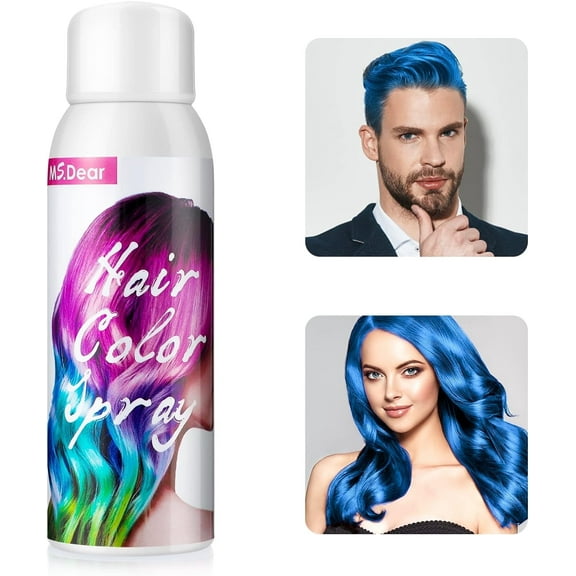 Hair Colour Spray, Blue Temporary Hair Color Spray One Time Hair Dye , Hurtless, Fast Dyeing, Easy Wash Out for Party, Fancy, Cosplay, Suitable for Kids Adults- 100ml