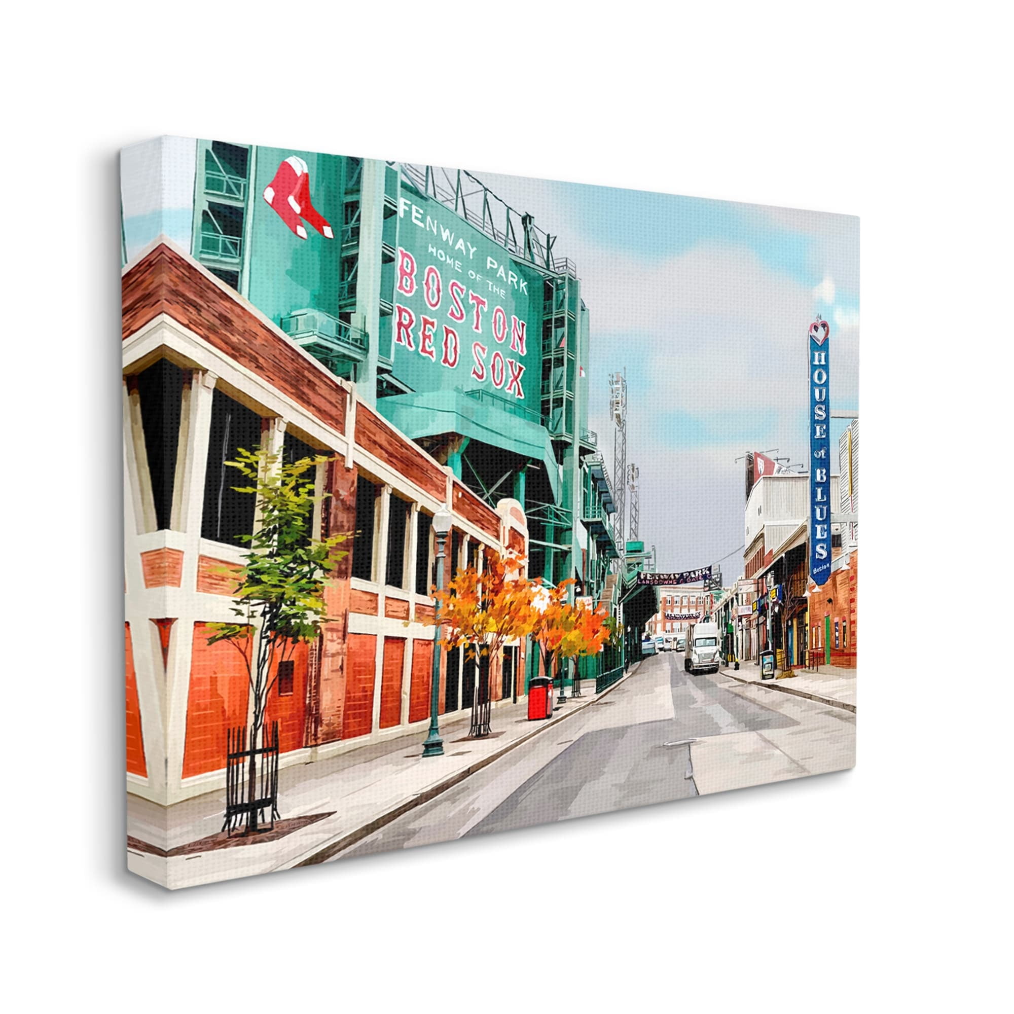 Stupell Industries Fenway Park Boston Cityscape Town & City Photography Gallery Wrapped Canvas Print Wall Art