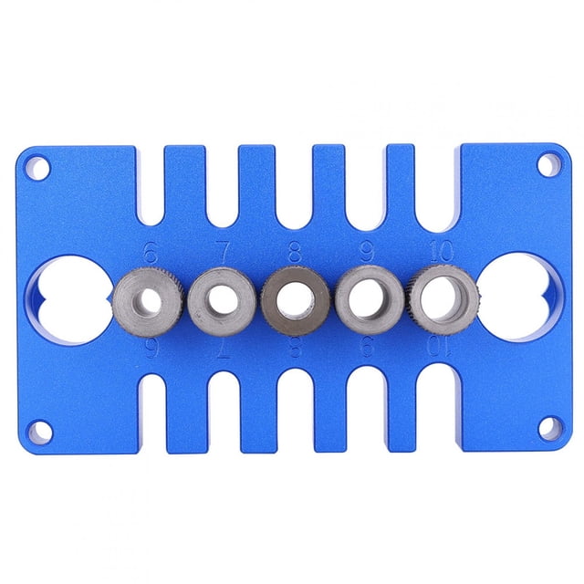 08650 Punzón Posicionador Plantilla de espiga 3 en 1 Herramientas de perforación para carpintería Aleaciones de aluminio azul
