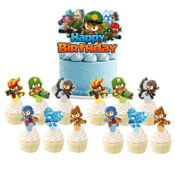 Bloons TD Cake Topper Cupcake Set Party Supplies Decoration Birthday Decor Kit