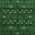 thumbnail image 1 of Ahgly Company Indoor Square Abstract Emerald Green Modern Area Rugs, 5' Square, 1 of 4