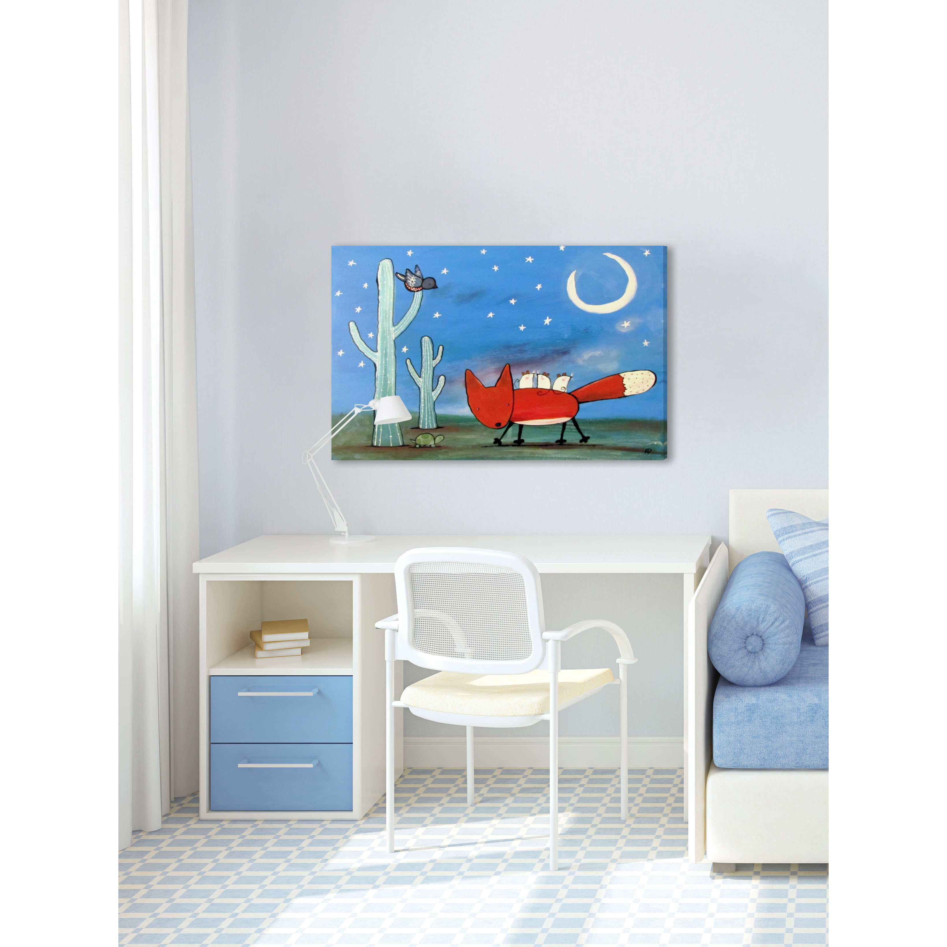 Marmont Hill "Fox Ride" by Andrea Doss Painting Print on Wrapped Canvas