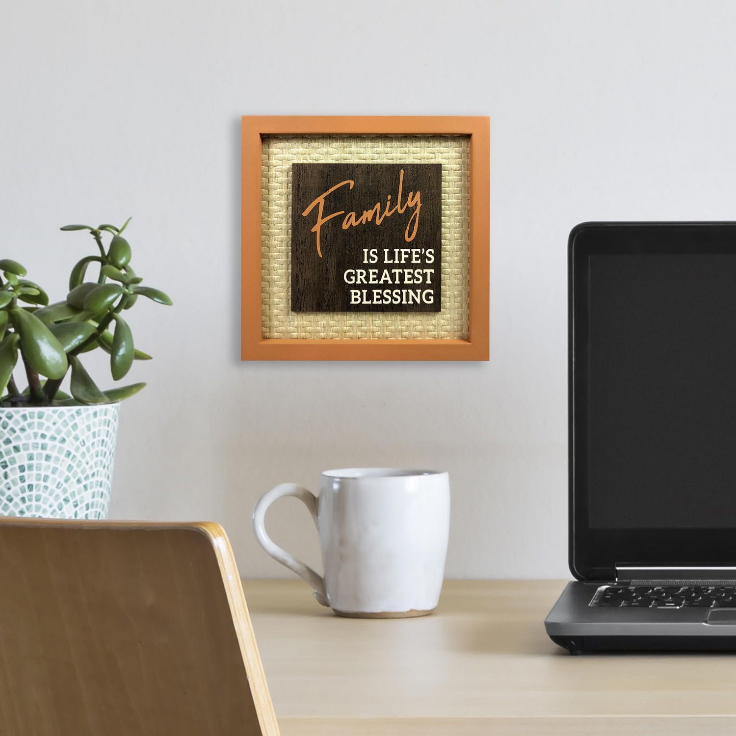 FAMILY PLAQUE - ORANGE, FAMILY PLAQUE DÉCOR