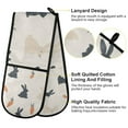 thumbnail image 2 of Yayeee Double Oven Mitt Kitchen Heat Resistant Baking 35" x7" Quilted Glove, Bunnies and Carrots, 2 of 6