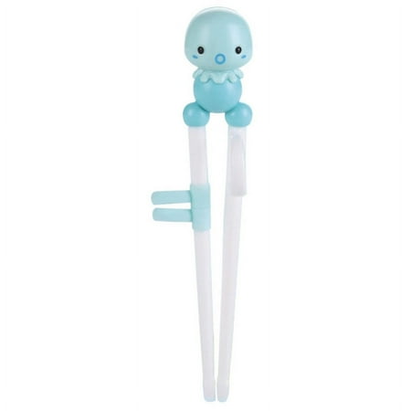 

Ruanlalo 1Pair Chopsticks Helper Cartoon Shape No Burr ABS Animal Training Learning Chopsticks for Grow up Blue Octopus