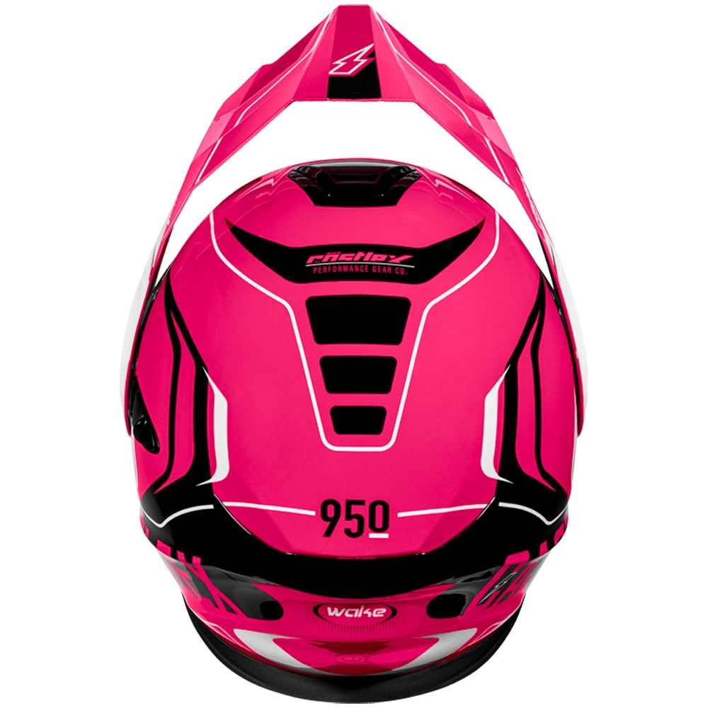 Castle CX950 V2 Wake Modular Snow Helmet w/Electric Shield Pink Glow/Black LG