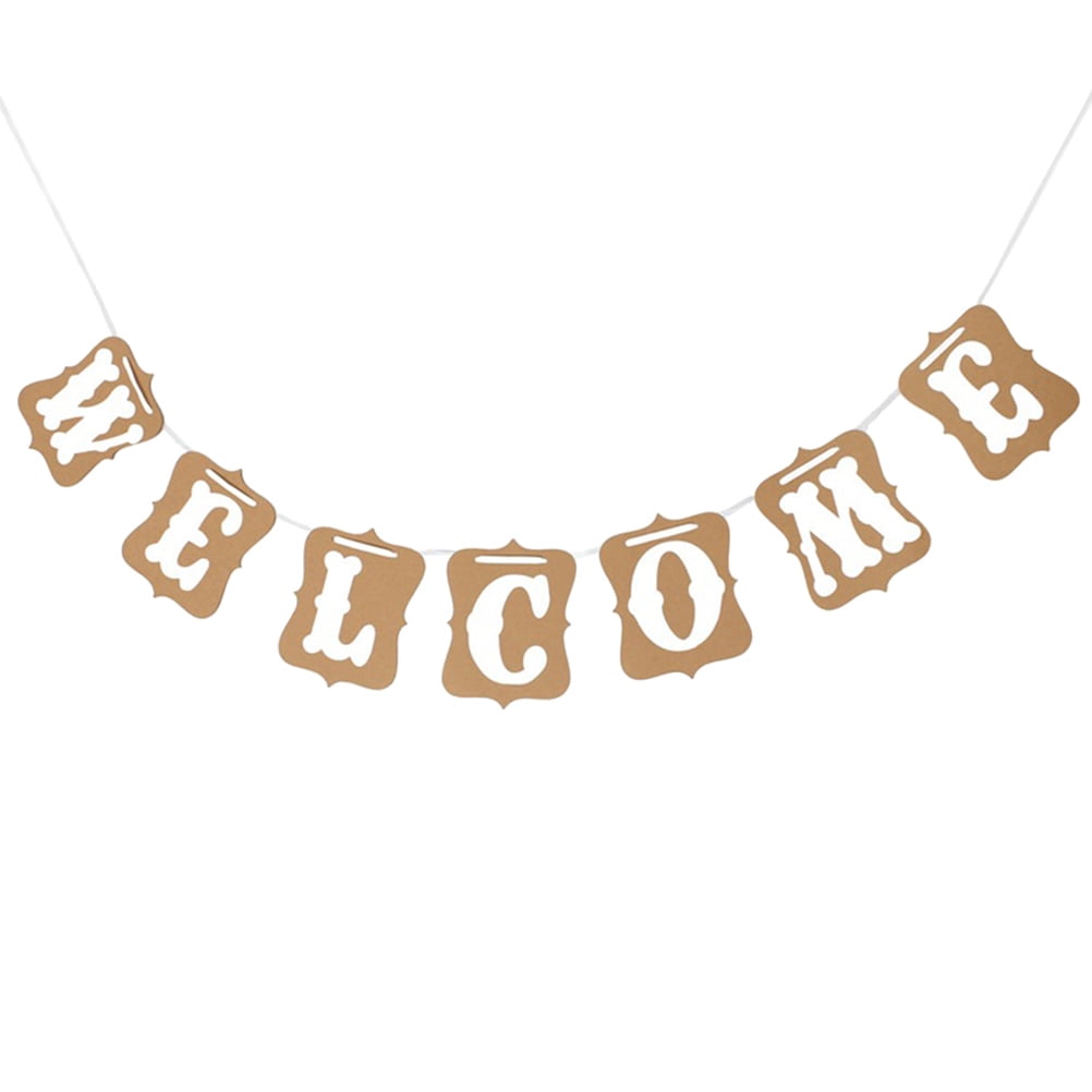 Letter Banners Creative Kraft Paper Bunting Banner Party