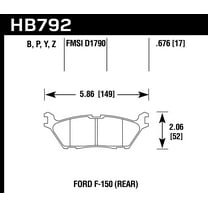 Hawk 15 Ford F-150 LTS Street Rear Brake Pads Fits select: 2015-2016,2017 FORD F150