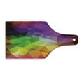 thumbnail image 2 of Abstract Cutting Board, Colorful Geometric Shapes Triangular Polygons Creative Surreal Print, Decorative Tempered Glass Cutting and Serving Board, Wine Bottle Shape, Multicolor, by Ambesonne, 2 of 5