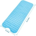 thumbnail image 6 of Non-Slip Bath Mat, Bathtub and Shower Mat with Suction Cups and Drain Holes, 40 x 16 inches, Blue, 6 of 8