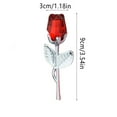 thumbnail image 2 of Decorr 3.54-Inch Crystal Rose on Alloy Stem, Handcrafted Eternal Love Gift for Valentine‘s Day, Wedding Anniversary & Proposal - Romantic Keepsake for Her, Couples & Home Office Decor, 2 of 8