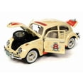 thumbnail image 3 of 1963 Volkswagen Beetle Yukon Jaune avec Graphiques « Monopoly » « Stationnement Gratuit » et Figurine en Résine « Mr. Monopoly » Voiture Modèle Moulée sous Pression 1/18 par Auto World, 3 of 3