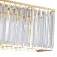 thumbnail image 4 of Modern Rectangular Crystal Chandelier Hanging Pendant Light Lamp Durable, 4 of 16