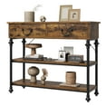 thumbnail image 1 of Console Table, Sofa Table, Gray Console Tables for Entryway, Living Room, Hallway, Foyer, Corridor, Office，Bedroom (Brown), 1 of 9
