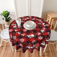 thumbnail image 6 of Christmas Round Tablecloth 60 Inch, Reindeer Snowflake Tablecloth Buffalo Plaid Table Cloth, Christmas Outdoor Indoor Table Cover for Christmas Party Decoration, 6 of 6