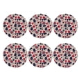 thumbnail image 2 of Pofeuu Barbeque1 Print Leather Coasters Set of 6, Round Cups Mugs Mat Pad for Home Kitchen Heat Resistant Drink Coasters,Round Shape, 2 of 7