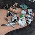thumbnail image 2 of destyer Enamel Pin Heart Coffin Science Chemical Cobweb Brooch Unisex Pin Cartoon Lapel Pin Button Badges Bag Decoration, 2 of 8