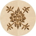 thumbnail image 1 of Ahgly Company Machine Washable Indoor Round Transitional Bronze Brown Area Rugs, 4' Round, 1 of 7