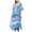 Light Blue, variant on Dress Women Plus Size Kaftans Casual V-Neck Long Soft Beach Maxi For Summer Ladies Beach Sundress