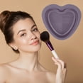 thumbnail image 5 of Unique Bargains 1 Pc Foldable Heart-shaped Makeup Sponge Brush Cleaner Gray Purple, 5 of 5