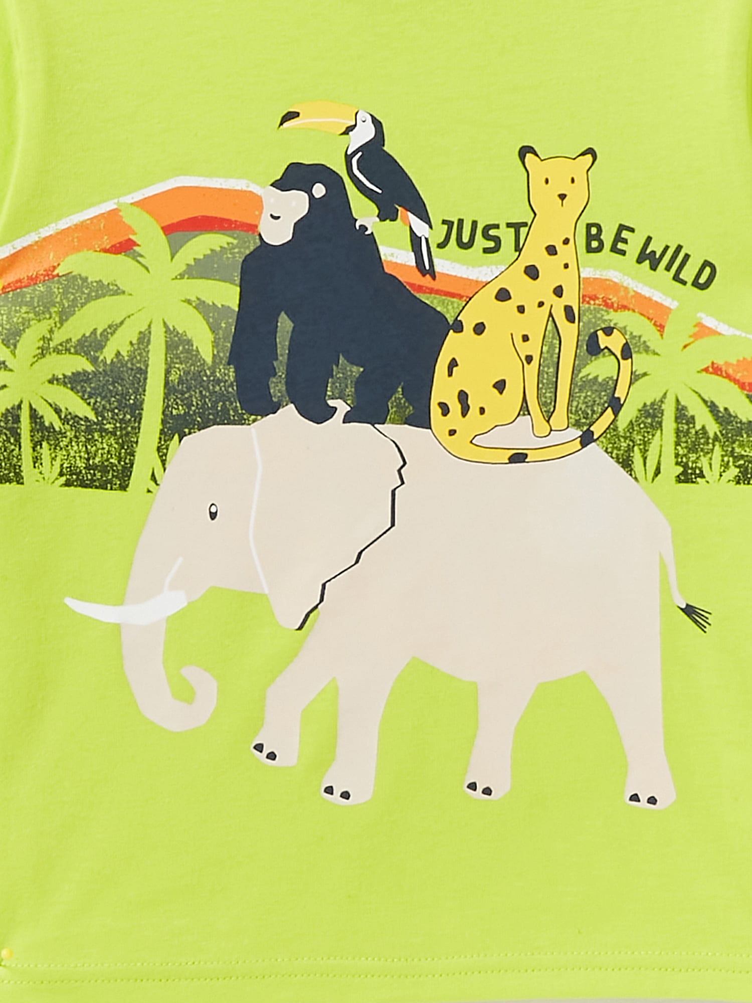 Garanimals Toddler Boy Safari Animals "Just Be Wild" Short-Sleeve T-Shirt (12M-5T)