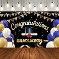 thumbnail image 6 of Congratulations Backdrop, Congrats Grad Party Decorations Prom Party Hanging Sign Graduation Ceremony Photography Backdrop for 2026 High School/College 180X110CM, 6 of 8