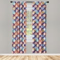 thumbnail image 3 of Ambesonne Tropical Curtains, Exotic Pineapples Leaves, Pair of 28"x63", Dark Indigo Multicolor, 3 of 5