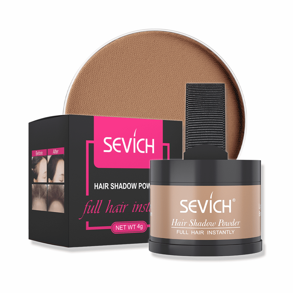 Instantly Hair Shadow - Sevich Hair Line Powder, Quick Cover Grey Hair Root Concealer with Puff