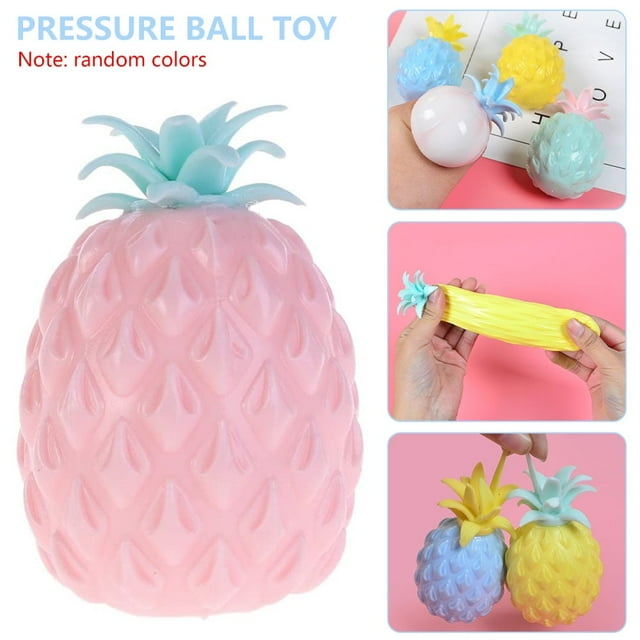 Pelota antiestrés con forma de piña de Ghojet, juguetes sensoriales para aliviar el estrés, cuentas blandas, juguetes para apretar con forma de piña, juguetes antiestrés para niños y adultos