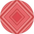 thumbnail image 1 of Ahgly Company Tapis d'Intérieur Rond Lavable en Machine Rouge Transitionnel, 6 Pieds Rond, 1 of 7