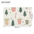 thumbnail image 4 of Yayeee Bath Rug for Bathroom Floor Non Slip Rectangle Fluffy Soft Absorbent Mat, 16"x24", Beige Christmas Cups, 4 of 7