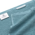 thumbnail image 3 of 6 Premium Kitchen Towels (16x 26, 6 Pack)  Large Cotton Kitchen Hand Towels  Ribbed Design  340 GSM Highly Absorbent Tea Towels Set With Hanging Loop  Aqua, 3 of 6