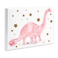 thumbnail image 3 of Stupell Industries Pink Dinosaur Gold Stars Kids Design Wall Plaque by Daphne Polselli, 3 of 5