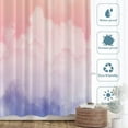 thumbnail image 3 of Pink Blue Sun Cloud Pastel Shower Curtain, Blue Sky Soft Pure Pink Clouds Shower Curtain Long Wide with Rust Proof for Bathroom Bathtub Waterproof Washable, 3 of 6