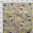 thumbnail image 3 of oneOone Velvet Yellow Fabric Abstracts Quilting Supplies Print Sewing Fabric By The Yard 58 Inch Wide, 3 of 5
