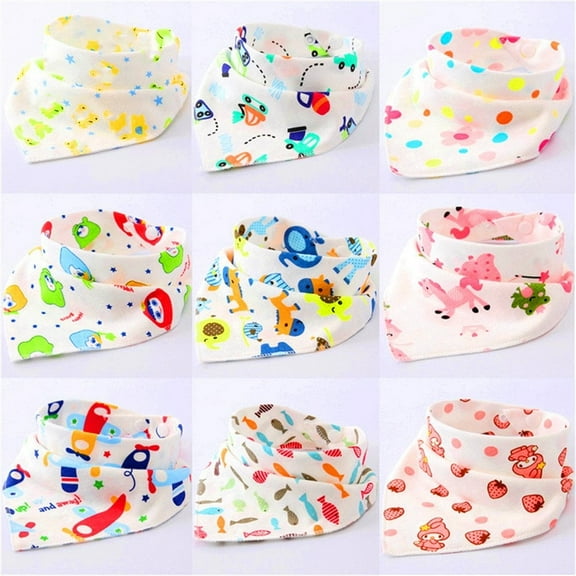 Baby Bandana Drool Bibs - Bandana Bibs for Boys, Girls - Super Absorbent Bandana Drool Bibs - Teething Bibs - Organic Cotton Baby Bibs for Infant, Toddler - 10 Pack Bibs Set