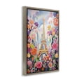 thumbnail image 2 of Stupell Industries Modern Eiffel Tower Surrounded By Florals Brown Floating Frame Canvas Art, 21 x 31, by Creative Studio, 2 of 8