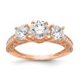 thumbnail image 1 of 10K Tiara Collection Rose Gold Polished CZ Ring Size 7, 1 of 3
