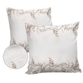 thumbnail image 2 of Outdoor Throw Pillow Cover Watercolor Botanical Leaves Branch Waterproof Cushion Covers 2 Pack Khaki Leaf Foliage on White Pillow Cases Home Decoration for Patio Garden Couch Sofa, 2 of 7
